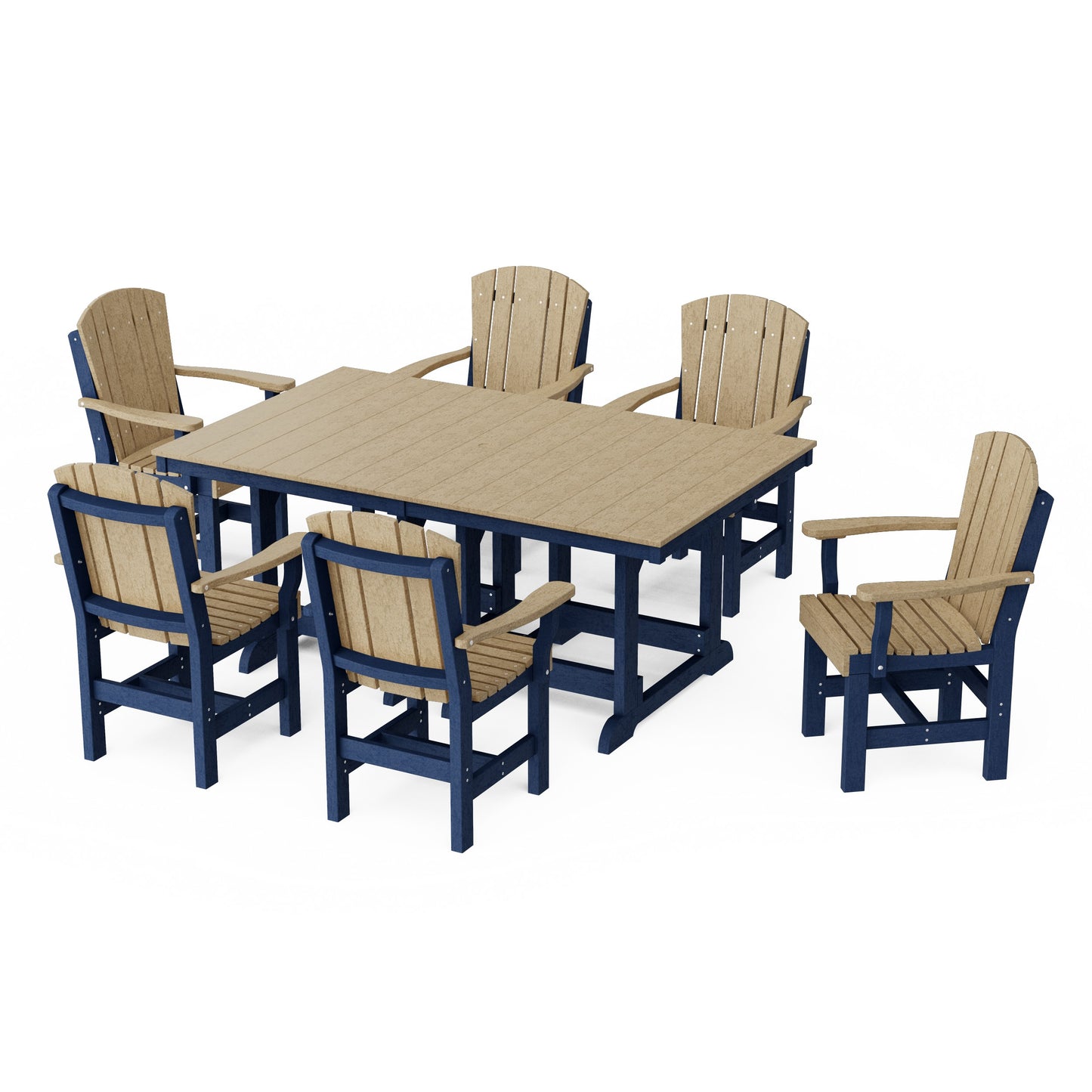 Heritage 7-Piece Arm Chair Rectangular Dining Set