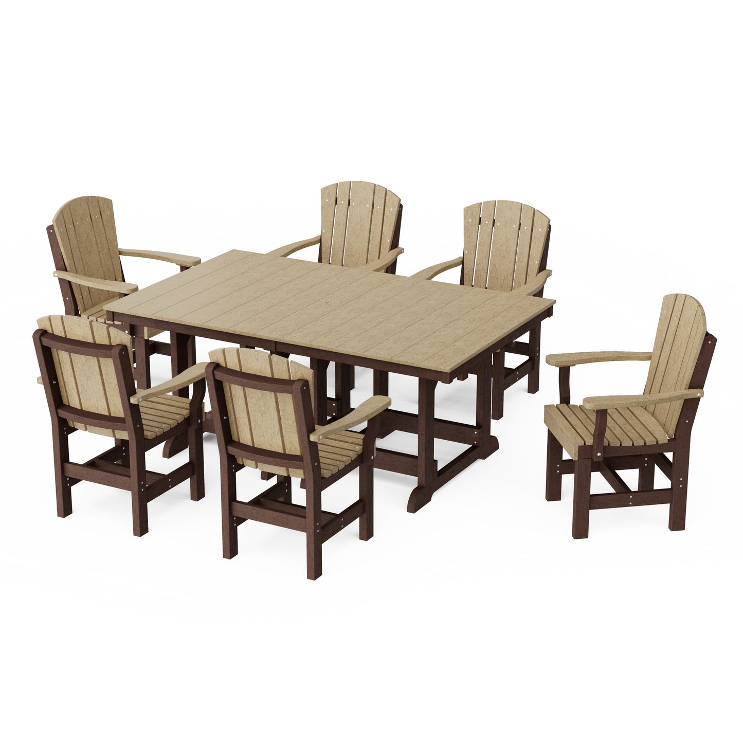 Heritage 7-Piece Arm Chair Rectangular Dining Set