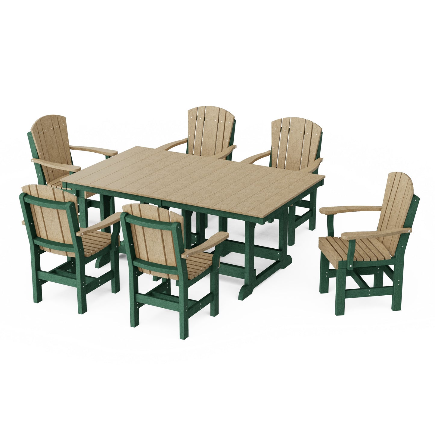 Heritage 7-Piece Arm Chair Rectangular Dining Set