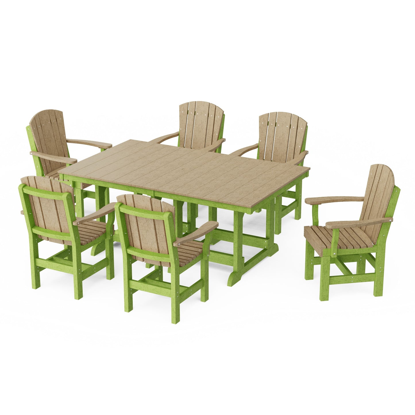Heritage 7-Piece Arm Chair Rectangular Dining Set