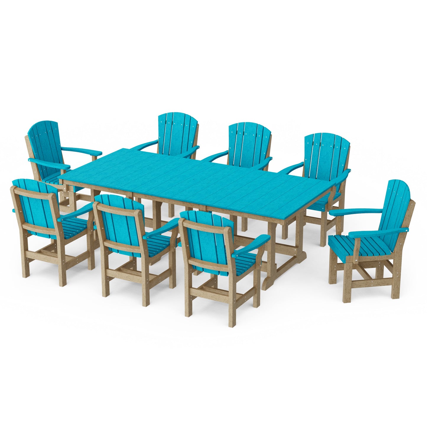 Heritage 9-Piece Arm Chair Rectangular Dining Set