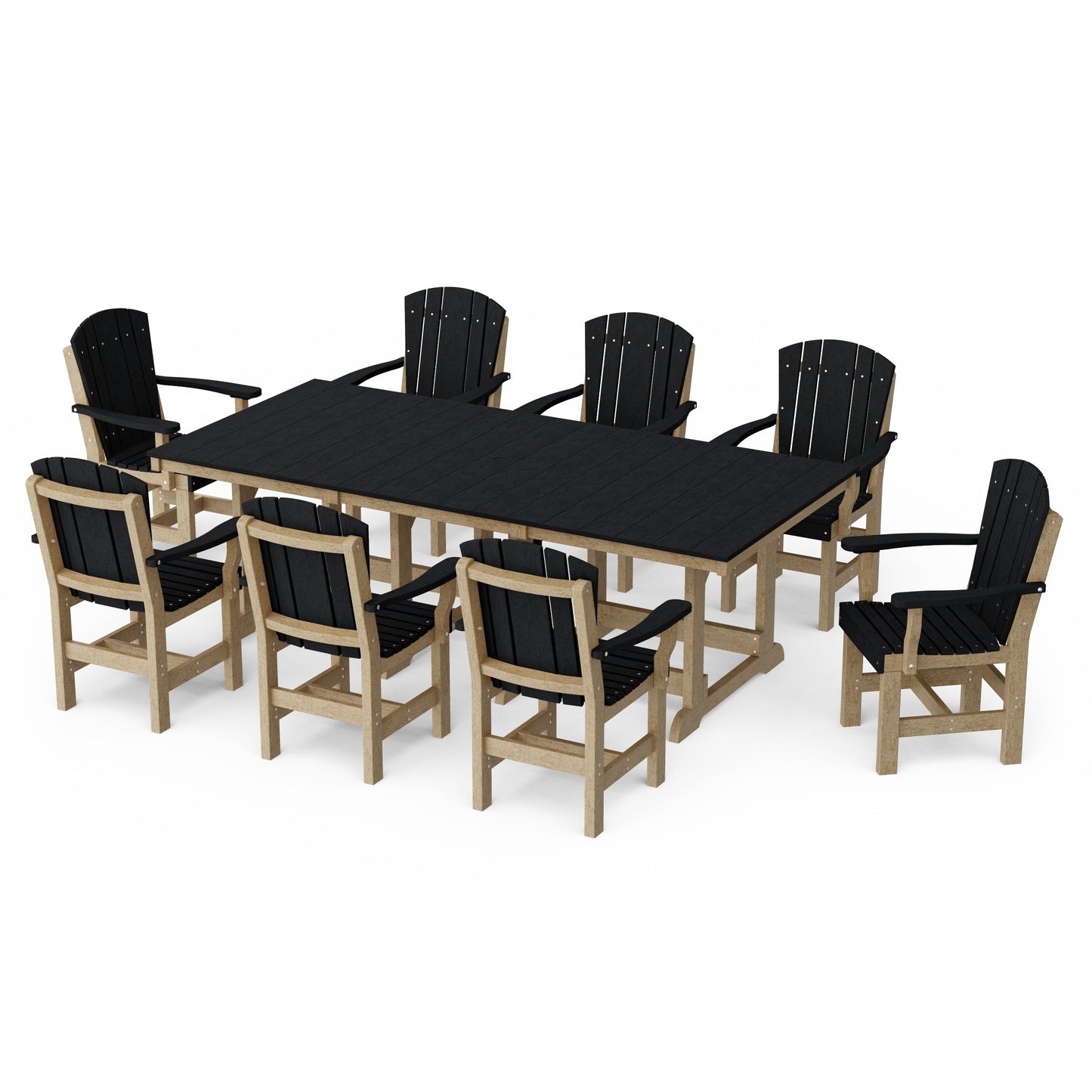 Heritage 9-Piece Arm Chair Rectangular Dining Set