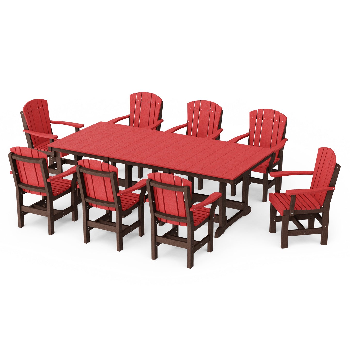 Heritage 9-Piece Arm Chair Rectangular Dining Set