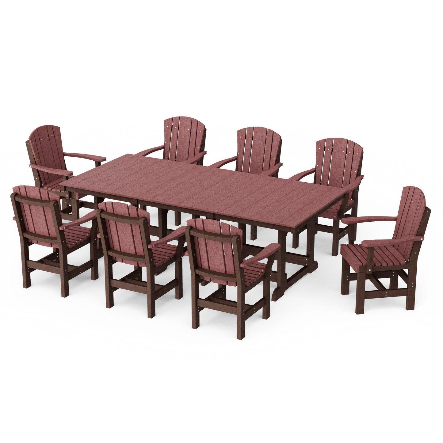 Heritage 9-Piece Arm Chair Rectangular Dining Set