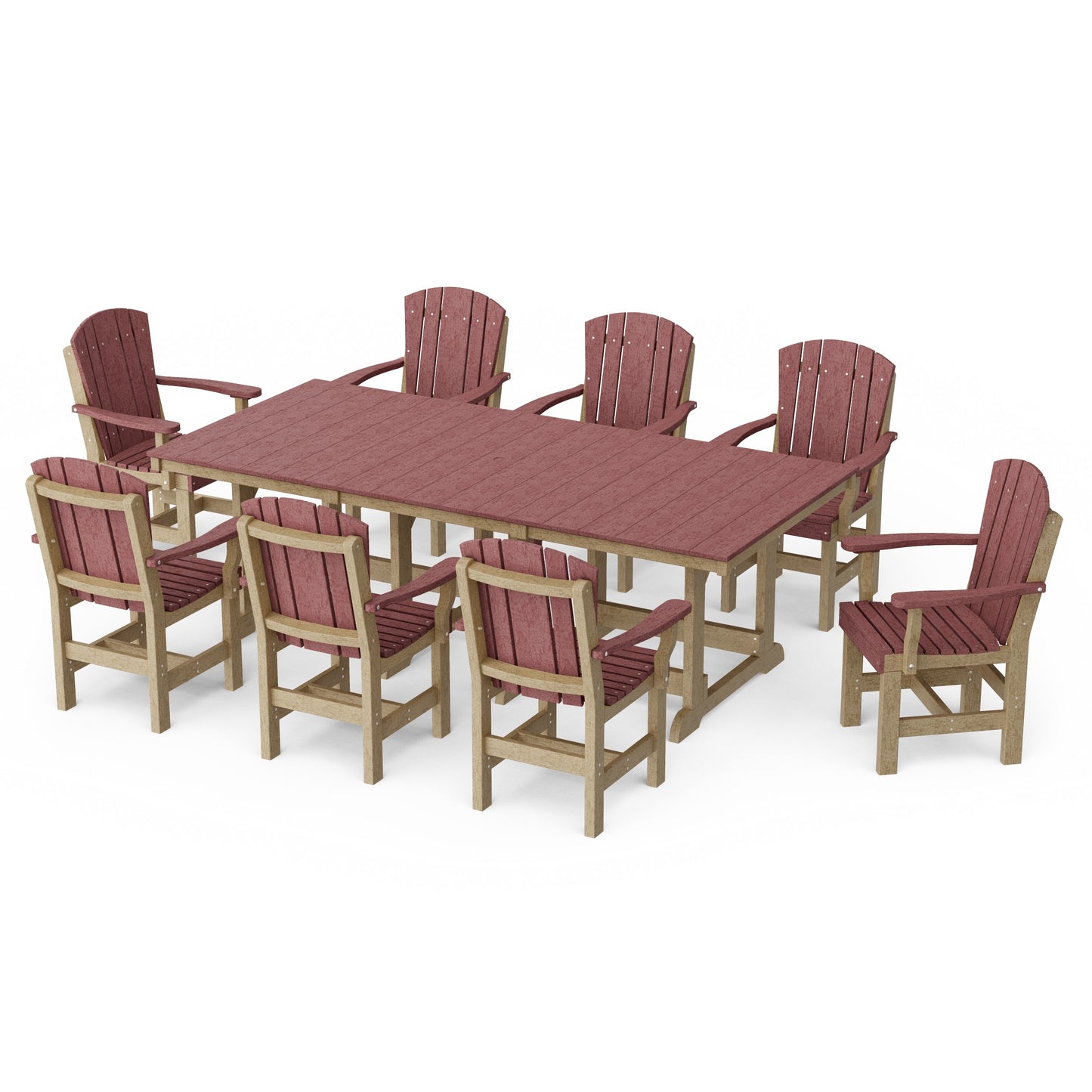Heritage 9-Piece Arm Chair Rectangular Dining Set