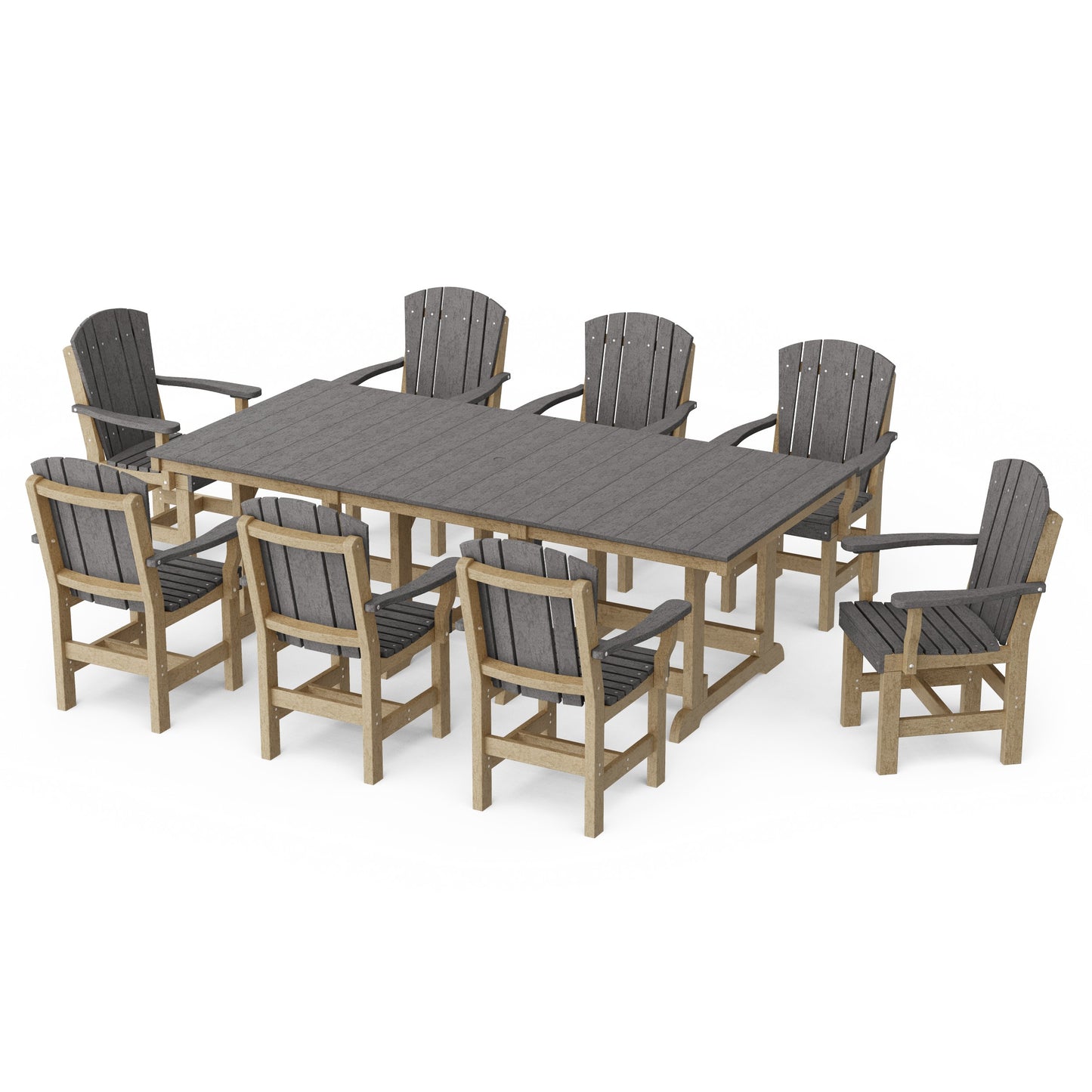 Heritage 9-Piece Arm Chair Rectangular Dining Set
