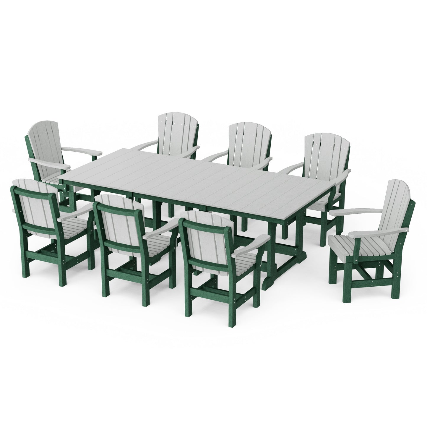 Heritage 9-Piece Arm Chair Rectangular Dining Set