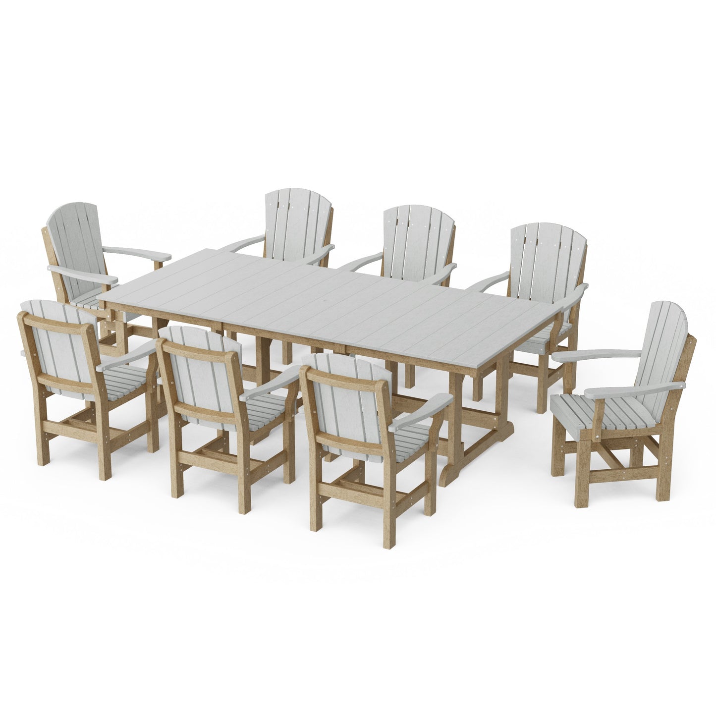 Heritage 9-Piece Arm Chair Rectangular Dining Set