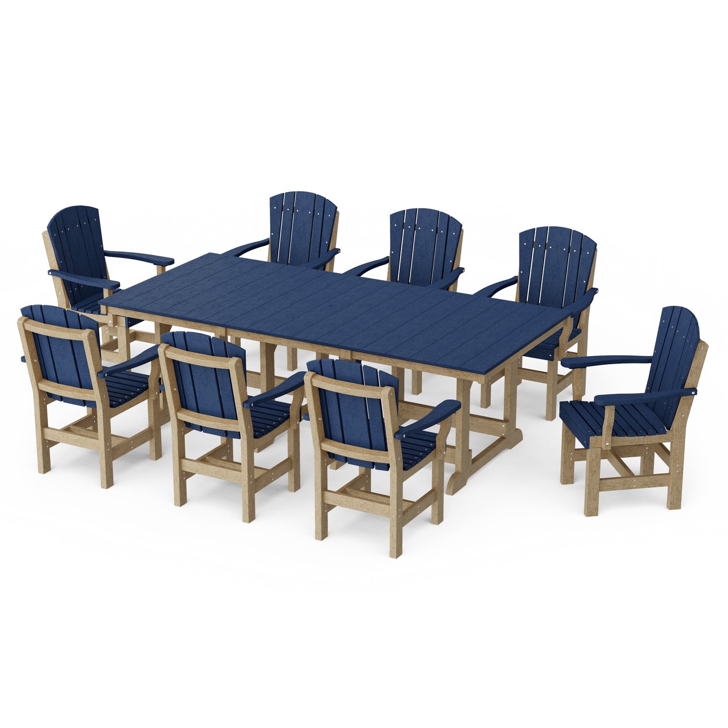 Heritage 9-Piece Arm Chair Rectangular Dining Set