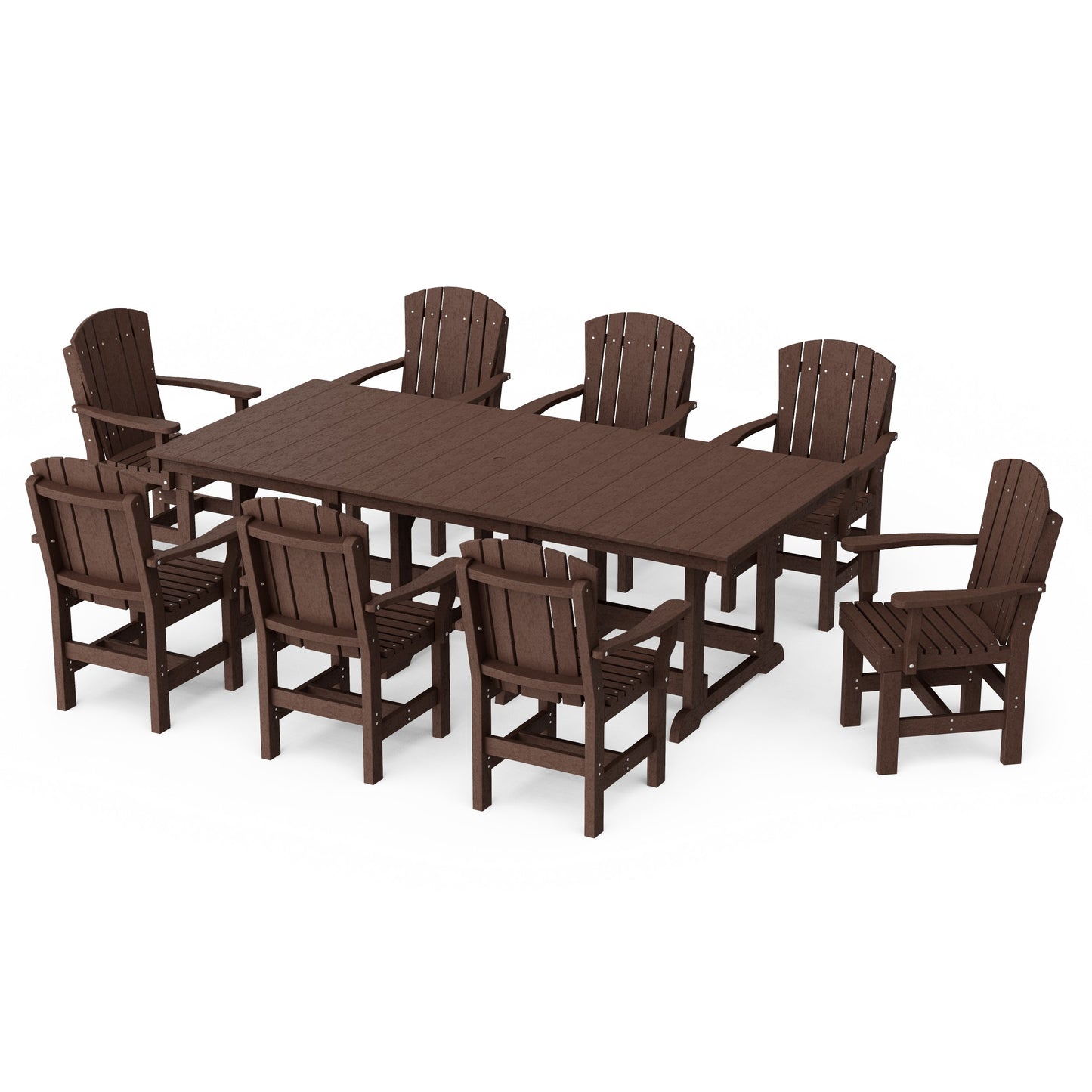 Heritage 9-Piece Arm Chair Rectangular Dining Set