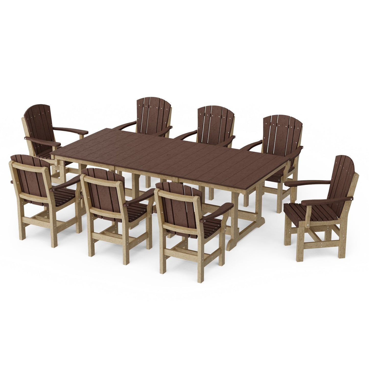 Heritage 9-Piece Arm Chair Rectangular Dining Set