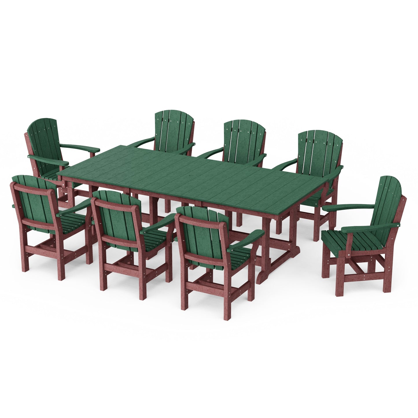 Heritage 9-Piece Arm Chair Rectangular Dining Set