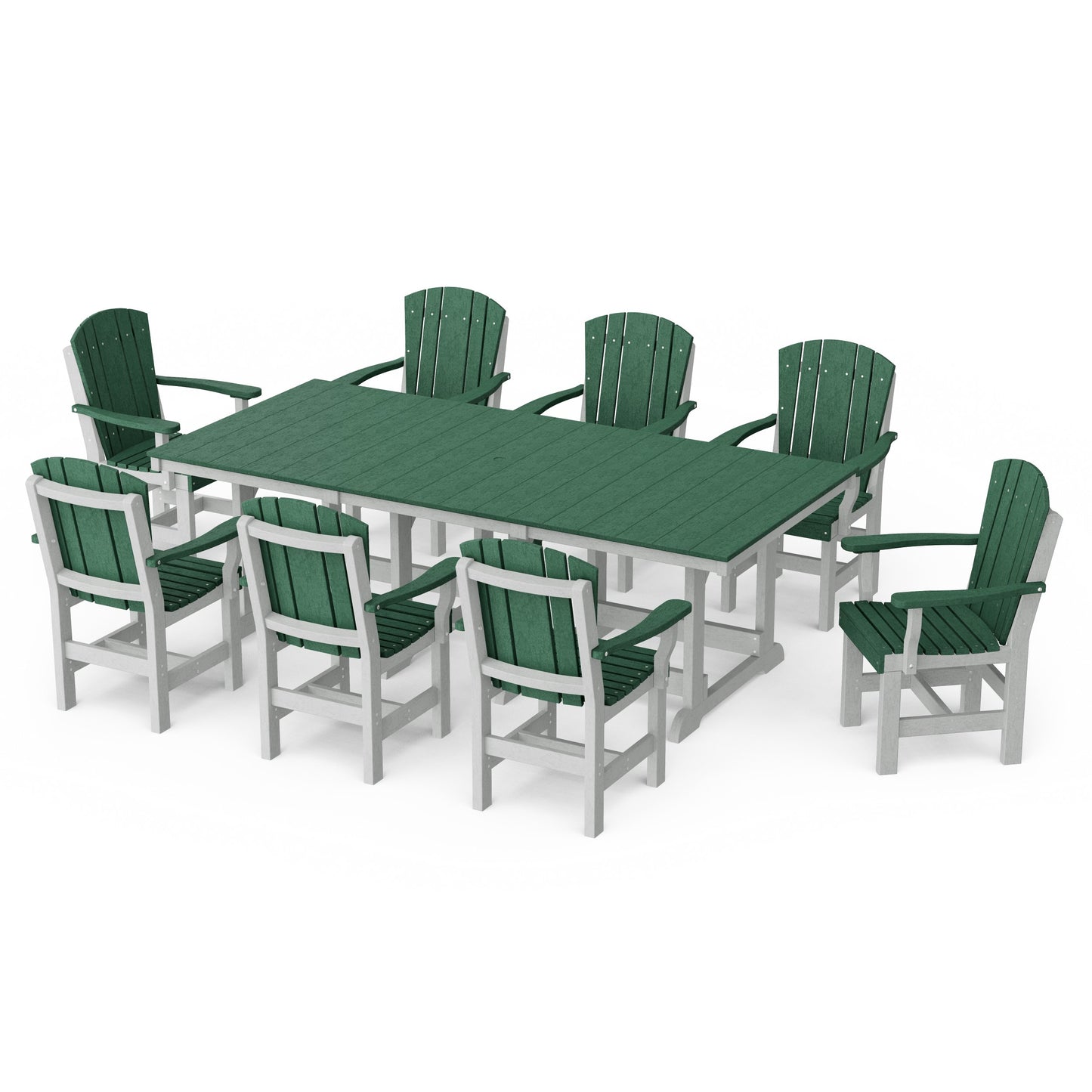 Heritage 9-Piece Arm Chair Rectangular Dining Set