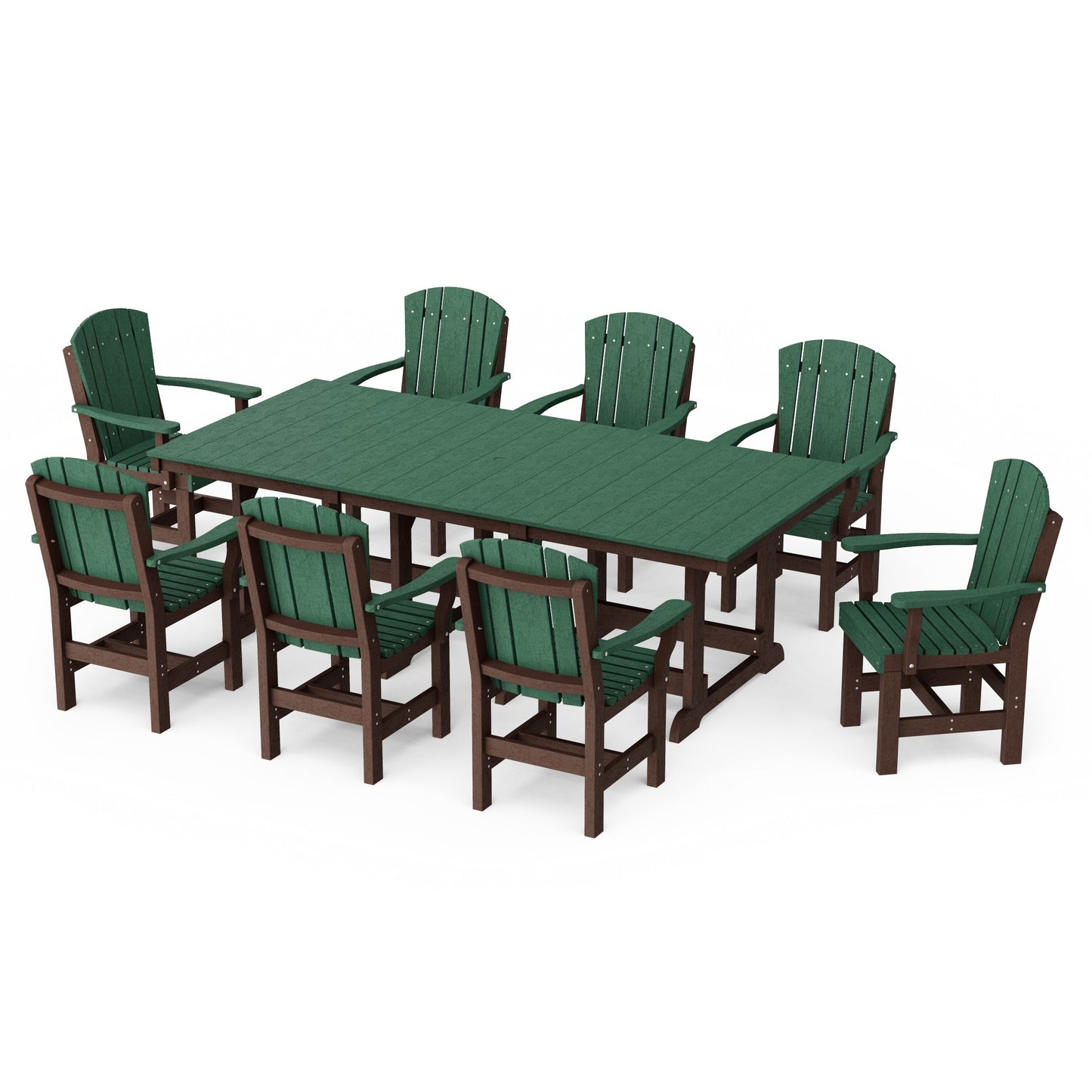 Heritage 9-Piece Arm Chair Rectangular Dining Set