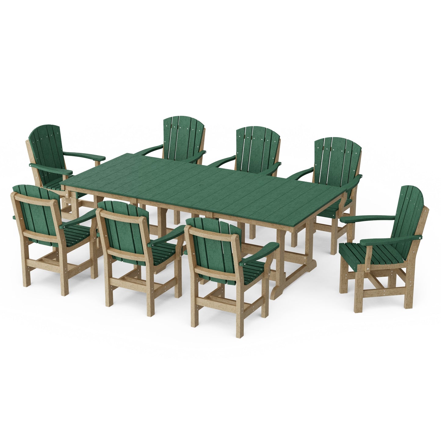 Heritage 9-Piece Arm Chair Rectangular Dining Set