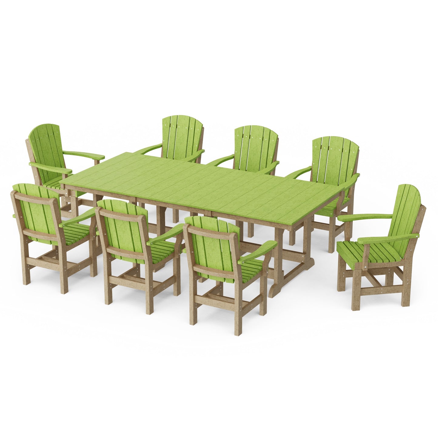 Heritage 9-Piece Arm Chair Rectangular Dining Set