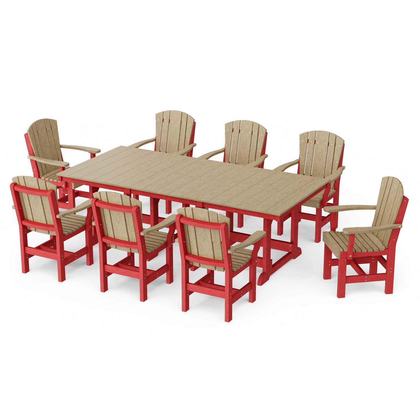 Heritage 9-Piece Arm Chair Rectangular Dining Set