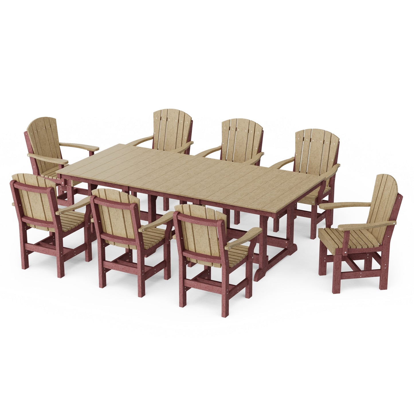 Heritage 9-Piece Arm Chair Rectangular Dining Set