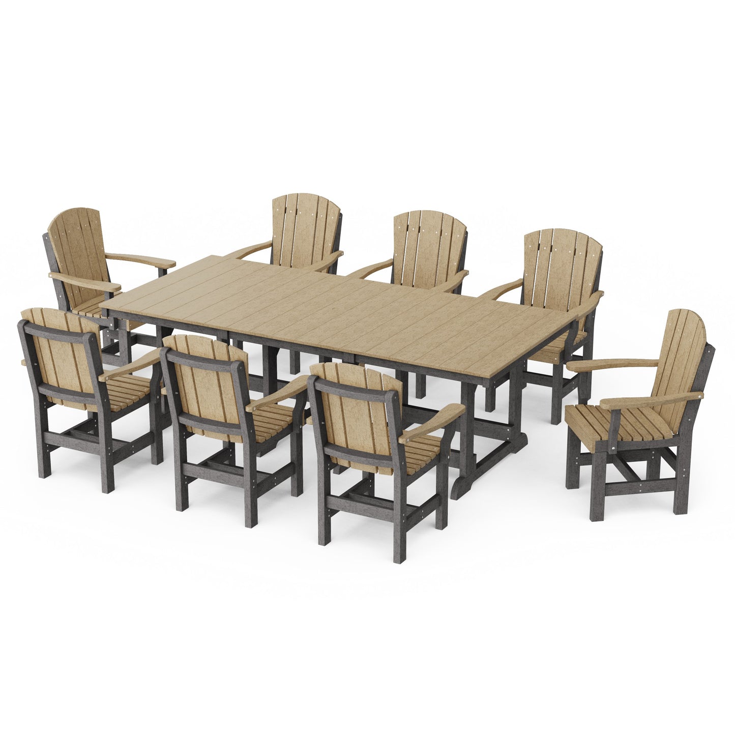 Heritage 9-Piece Arm Chair Rectangular Dining Set