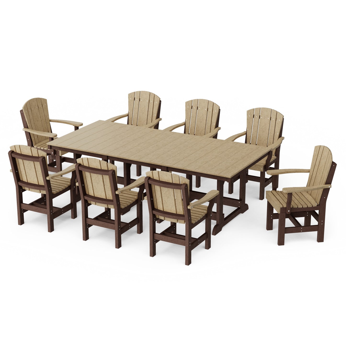 Heritage 9-Piece Arm Chair Rectangular Dining Set
