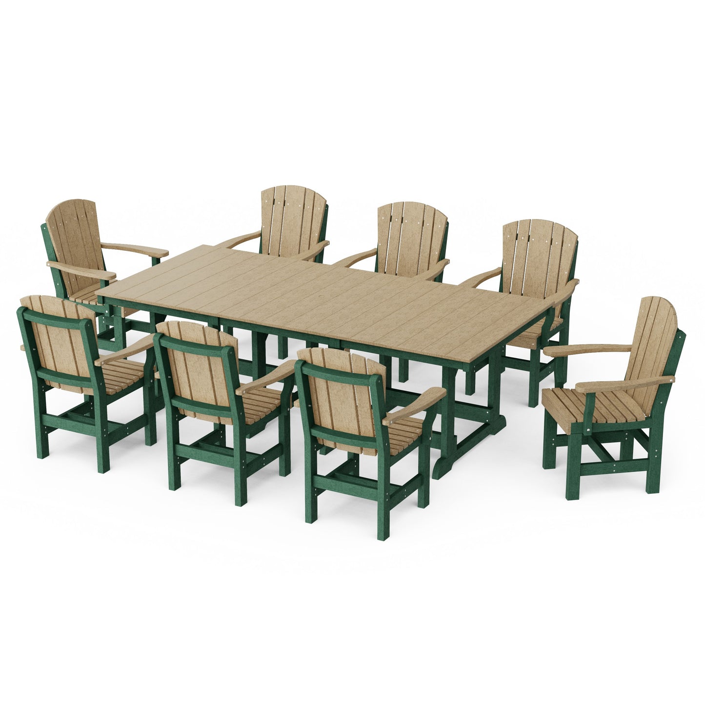 Heritage 9-Piece Arm Chair Rectangular Dining Set