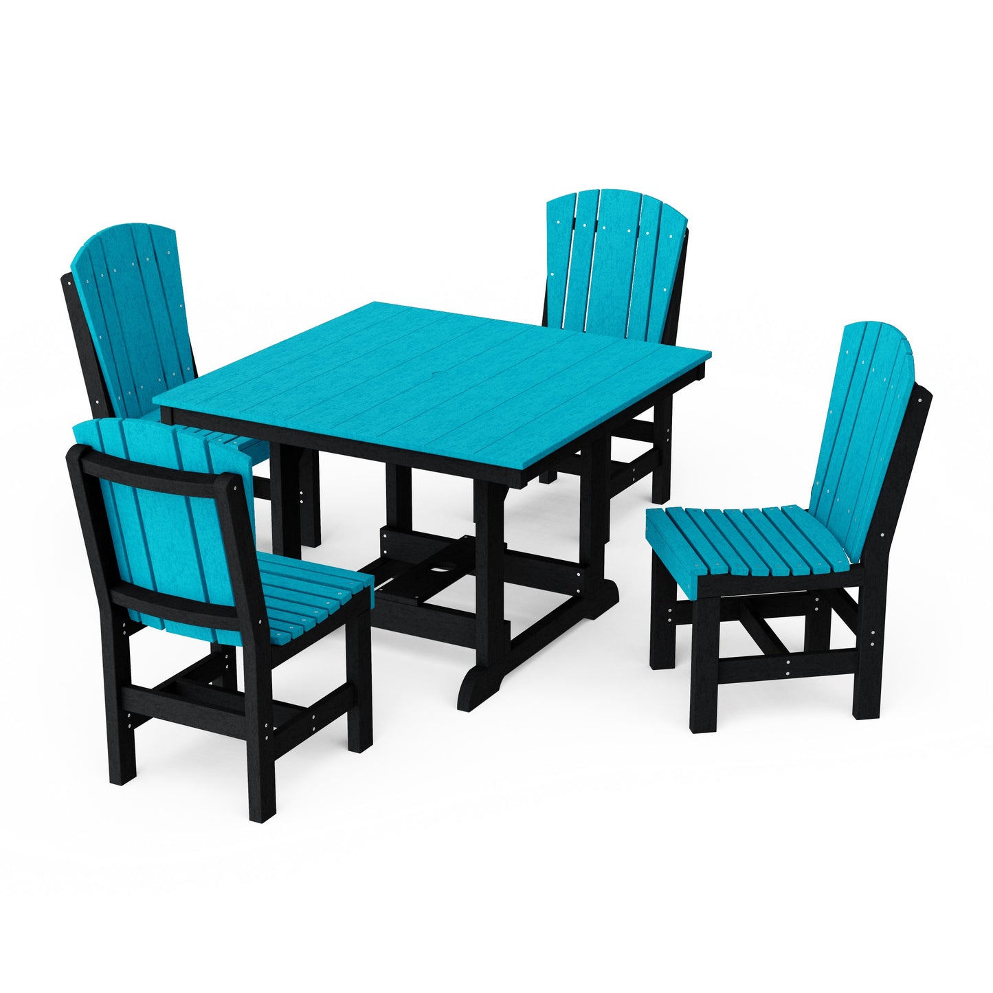 Heritage 5-Piece Side Chair Square Dining Set