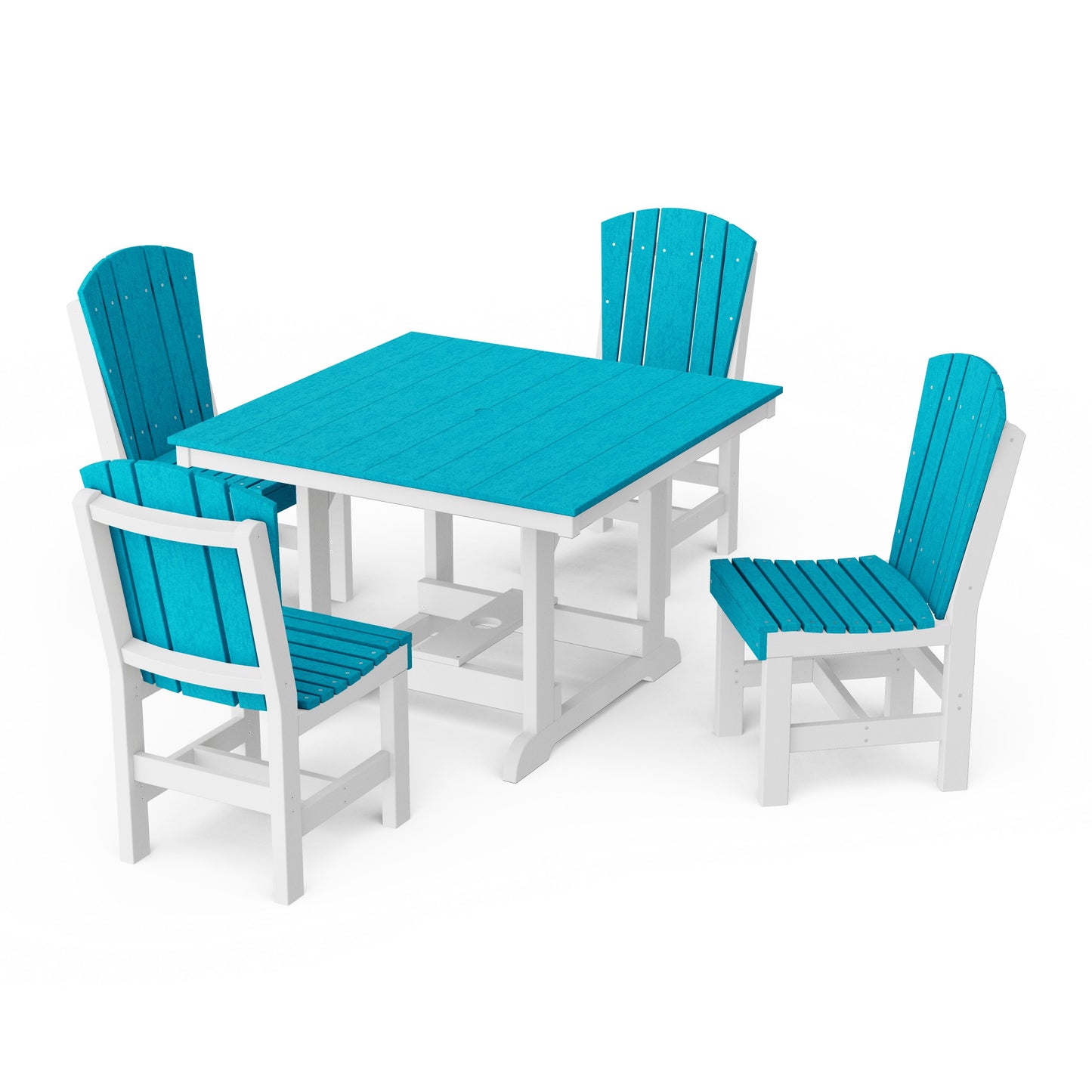 Heritage 5-Piece Side Chair Square Dining Set