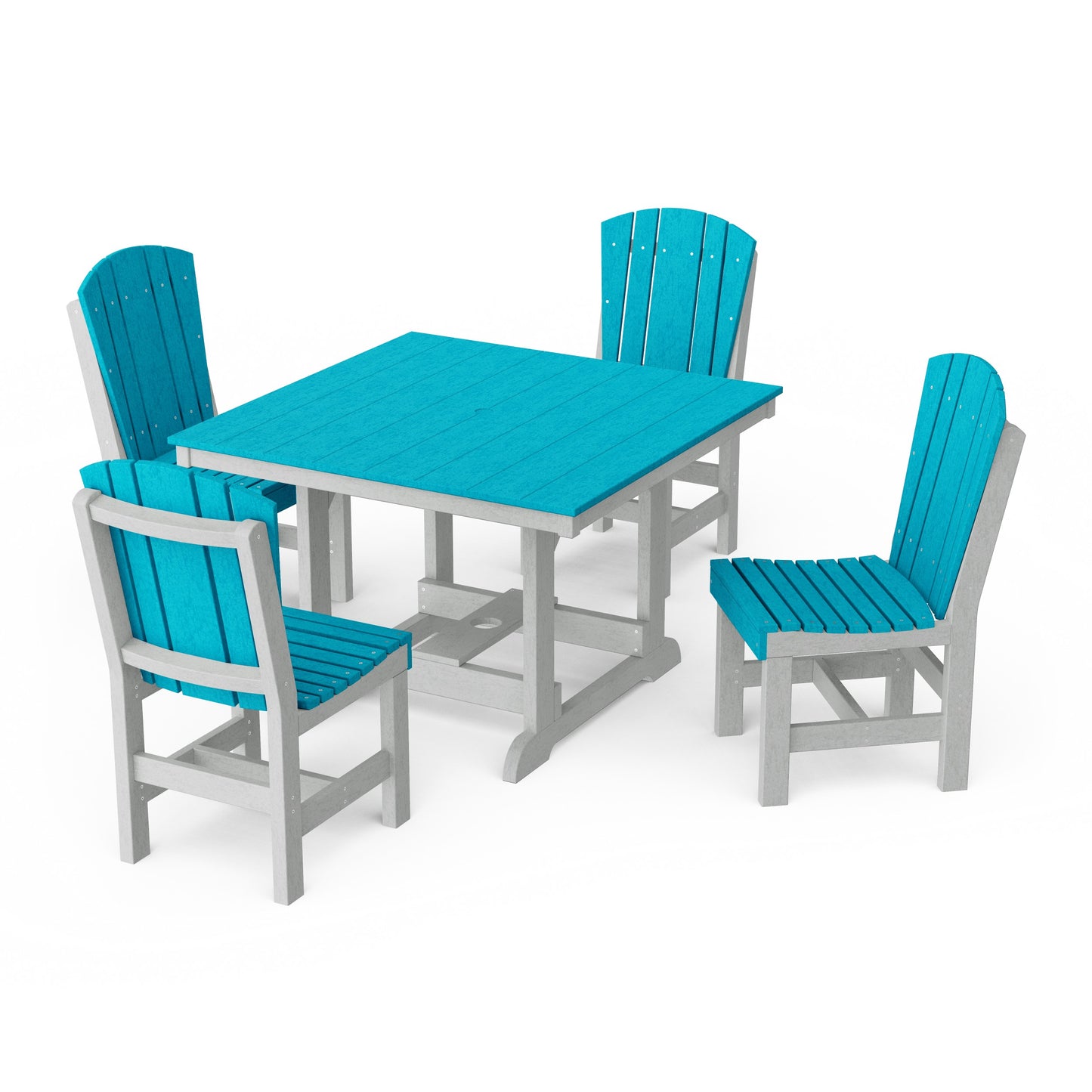 Heritage 5-Piece Side Chair Square Dining Set
