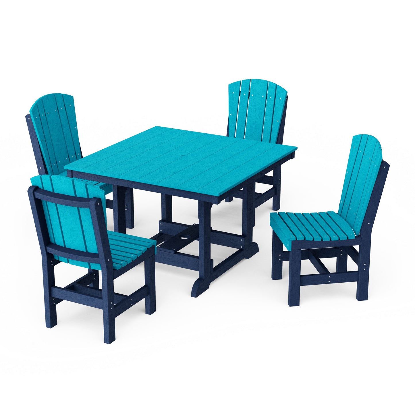 Heritage 5-Piece Side Chair Square Dining Set