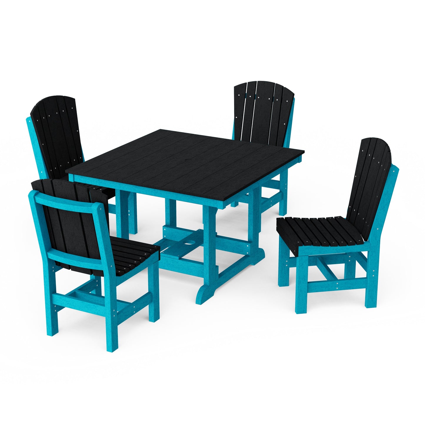 Heritage 5-Piece Side Chair Square Dining Set