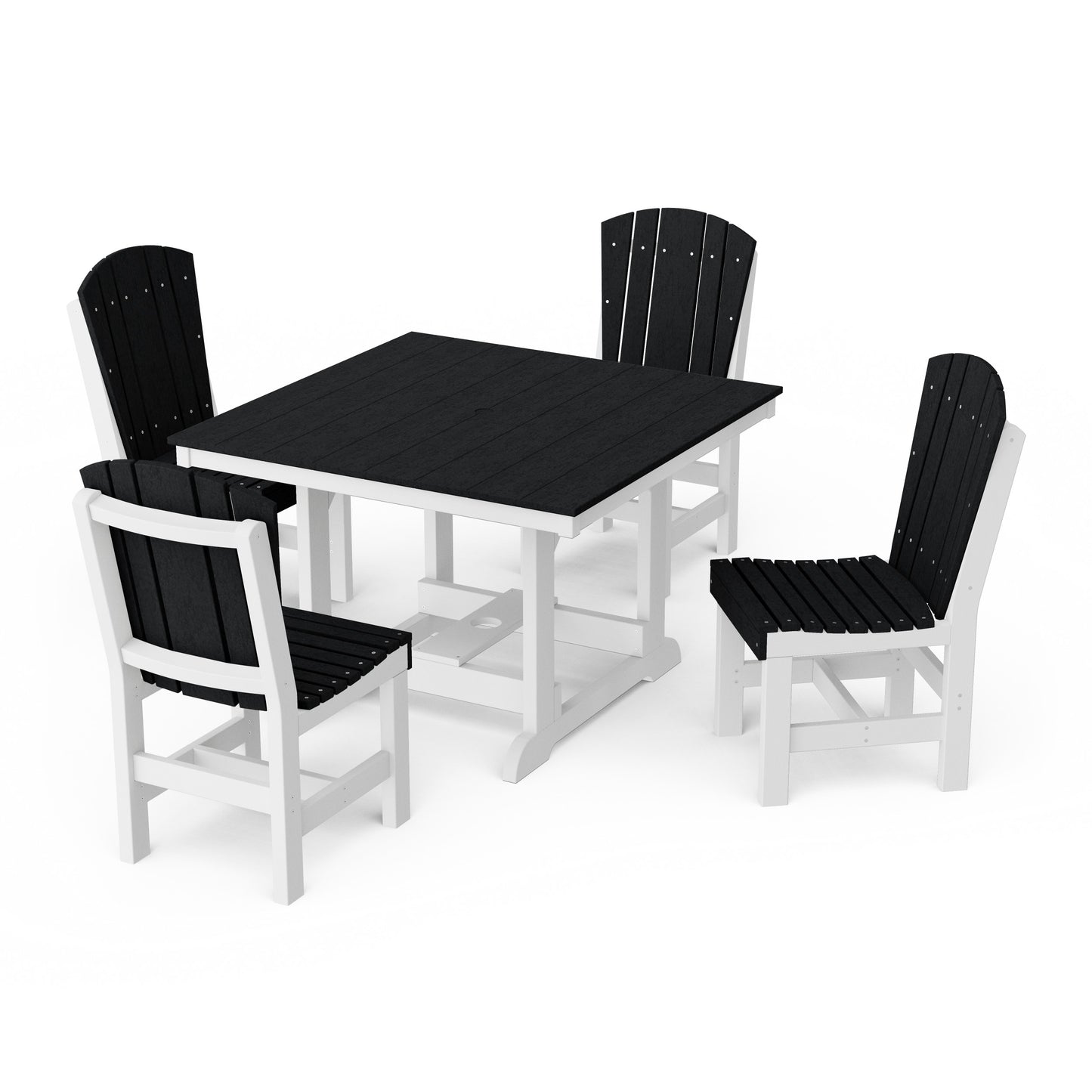 Heritage 5-Piece Side Chair Square Dining Set