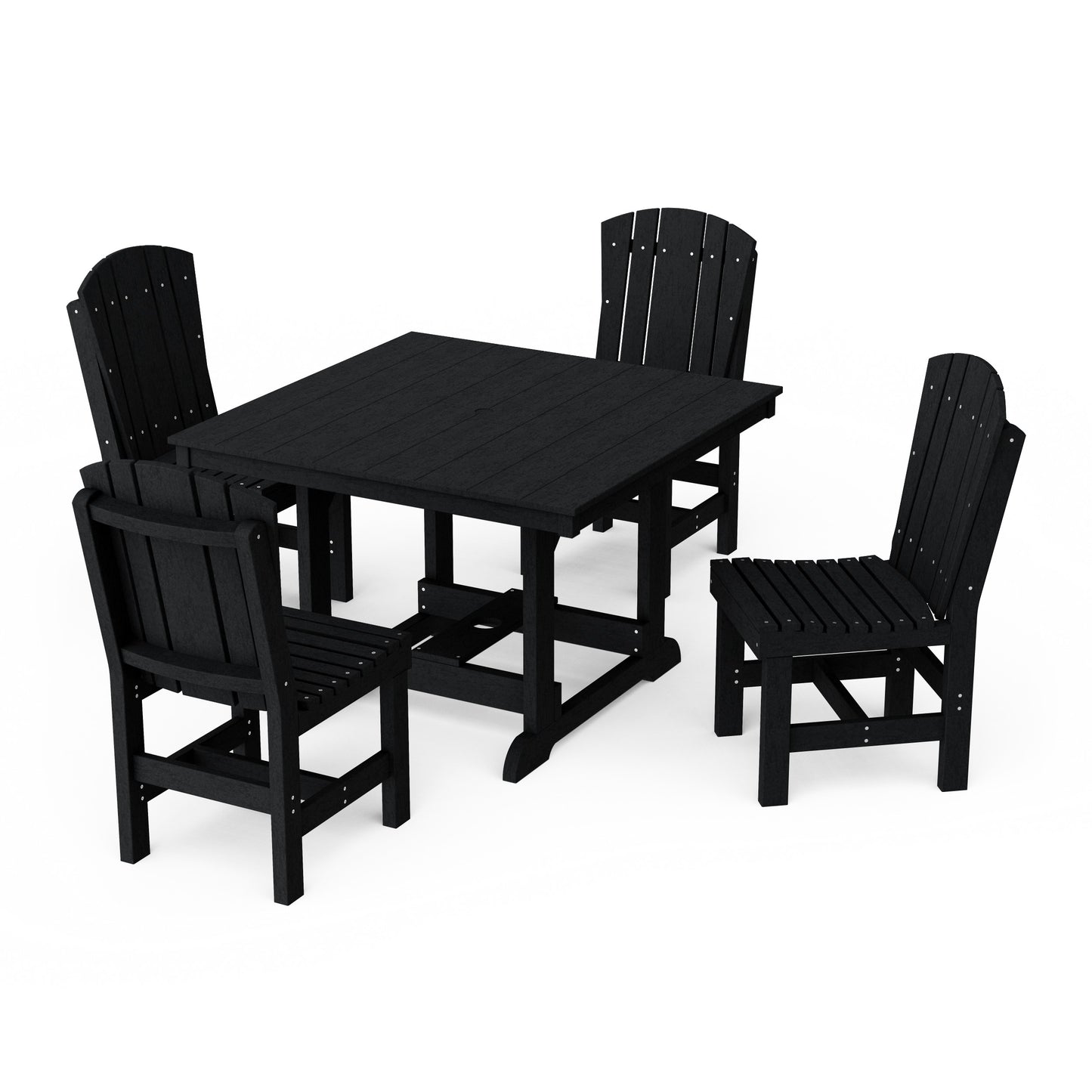 Heritage 5-Piece Side Chair Square Dining Set