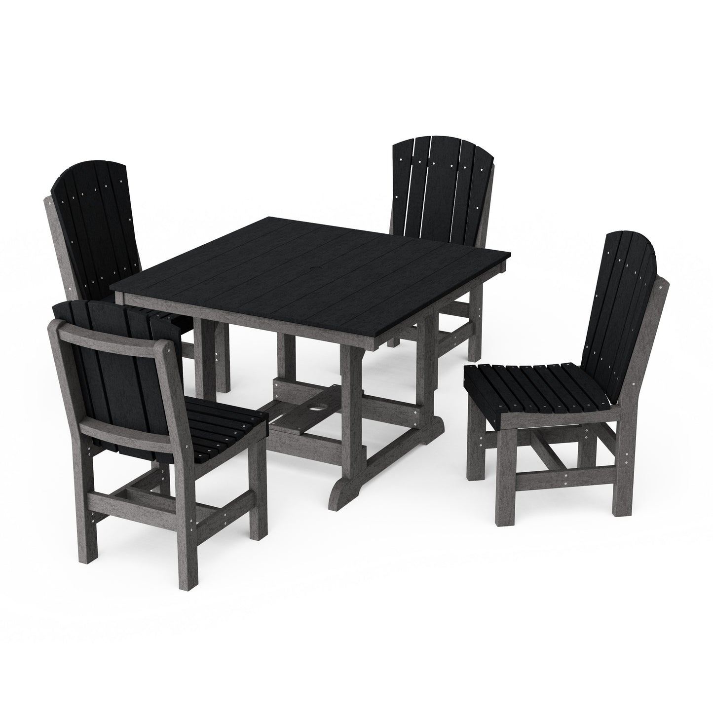 Heritage 5-Piece Side Chair Square Dining Set