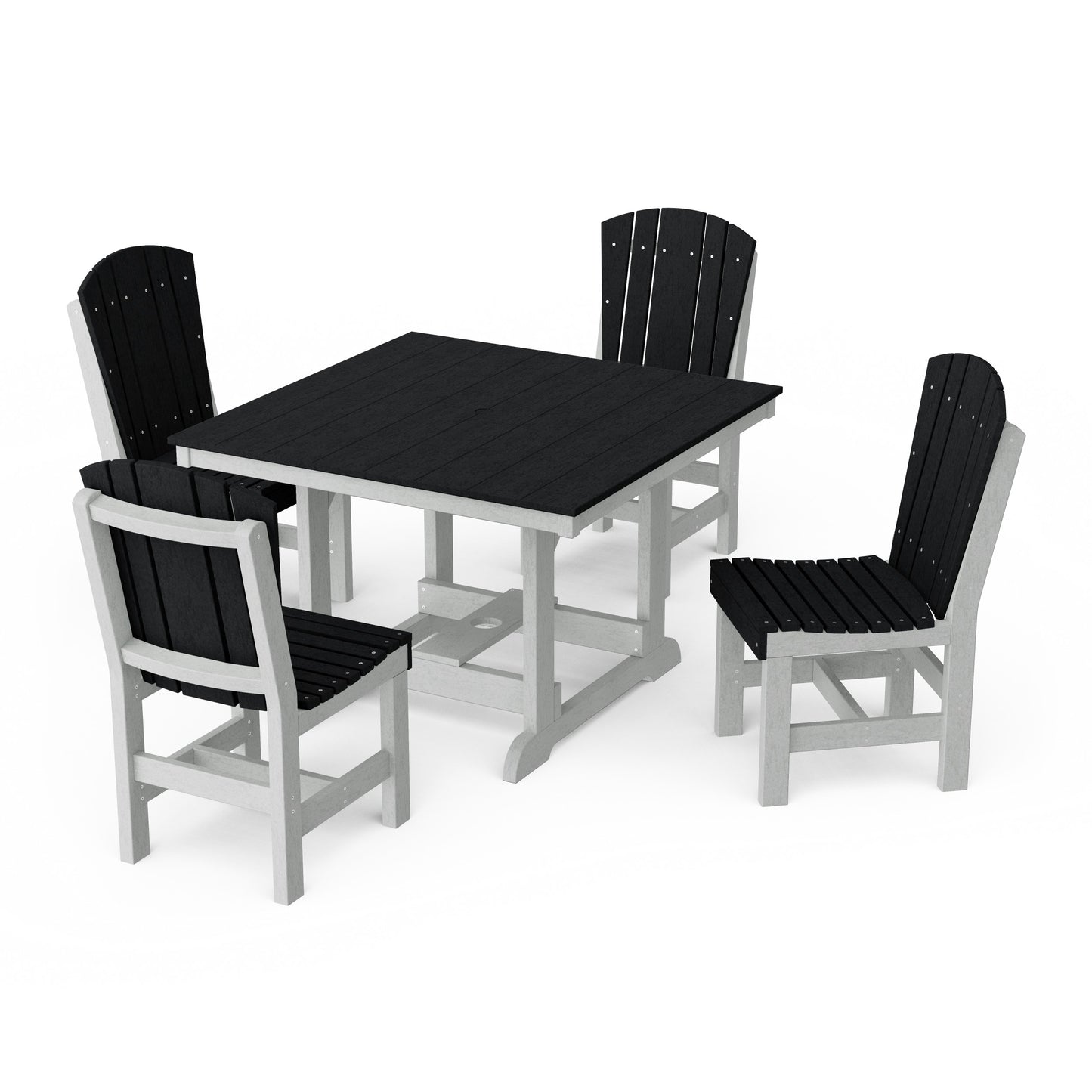 Heritage 5-Piece Side Chair Square Dining Set