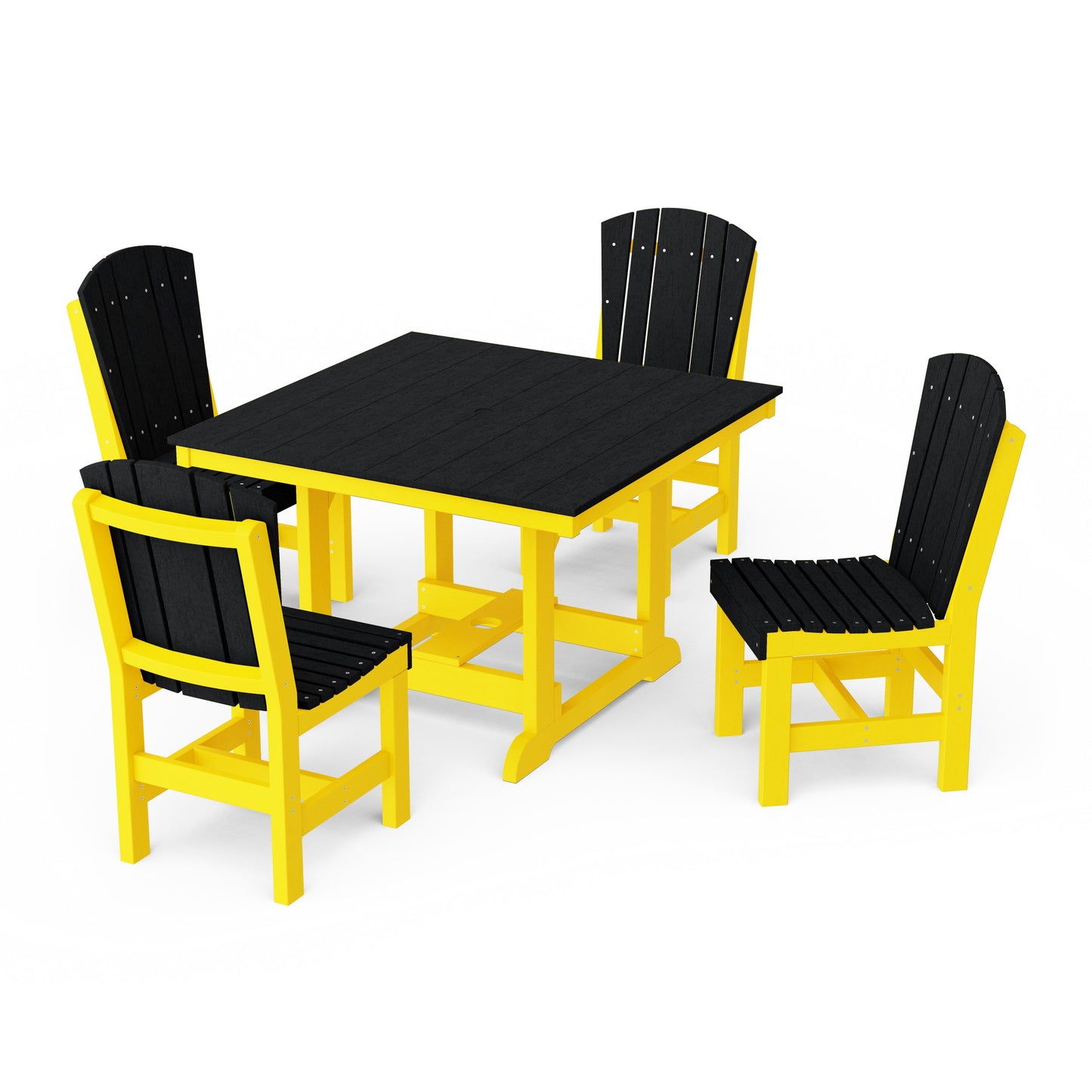 Heritage 5-Piece Side Chair Square Dining Set
