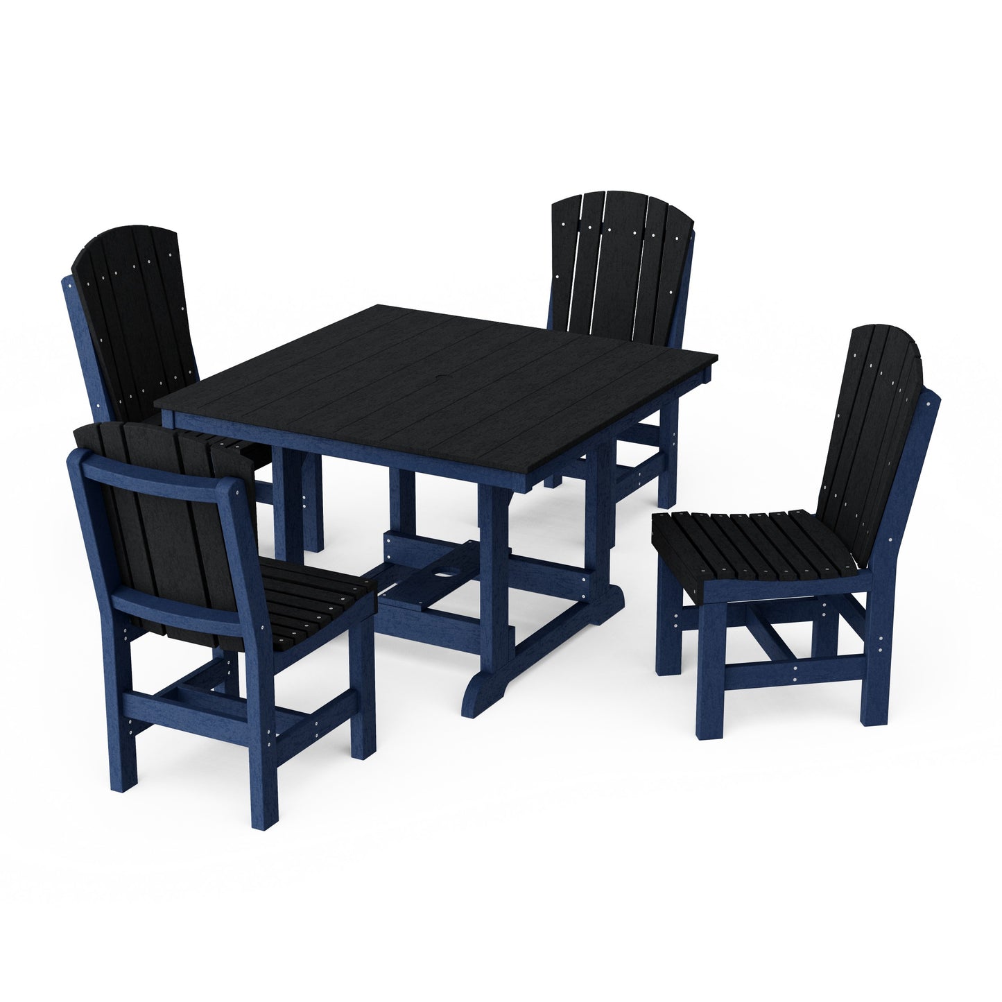 Heritage 5-Piece Side Chair Square Dining Set