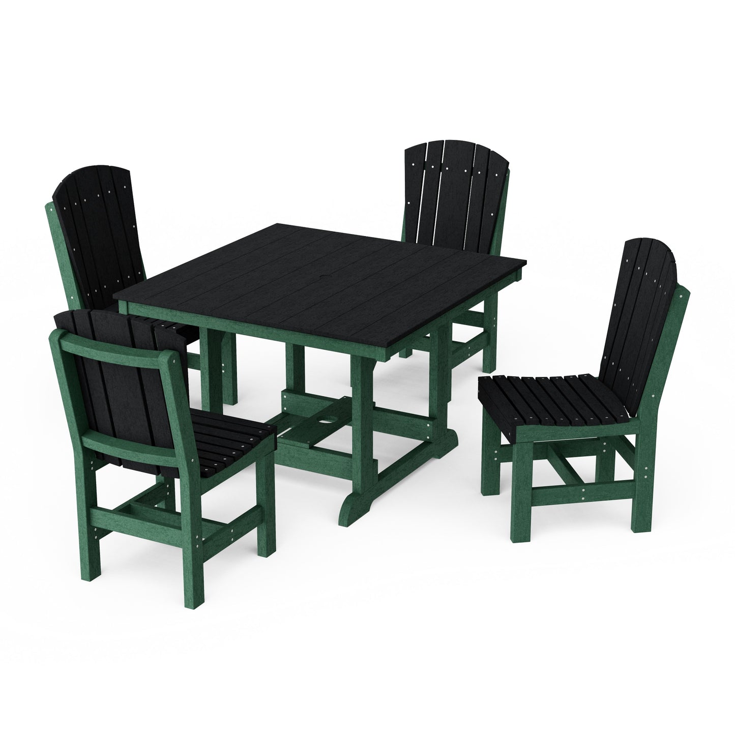 Heritage 5-Piece Side Chair Square Dining Set