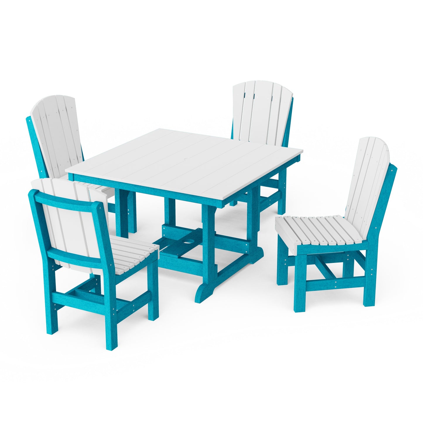 Heritage 5-Piece Side Chair Square Dining Set