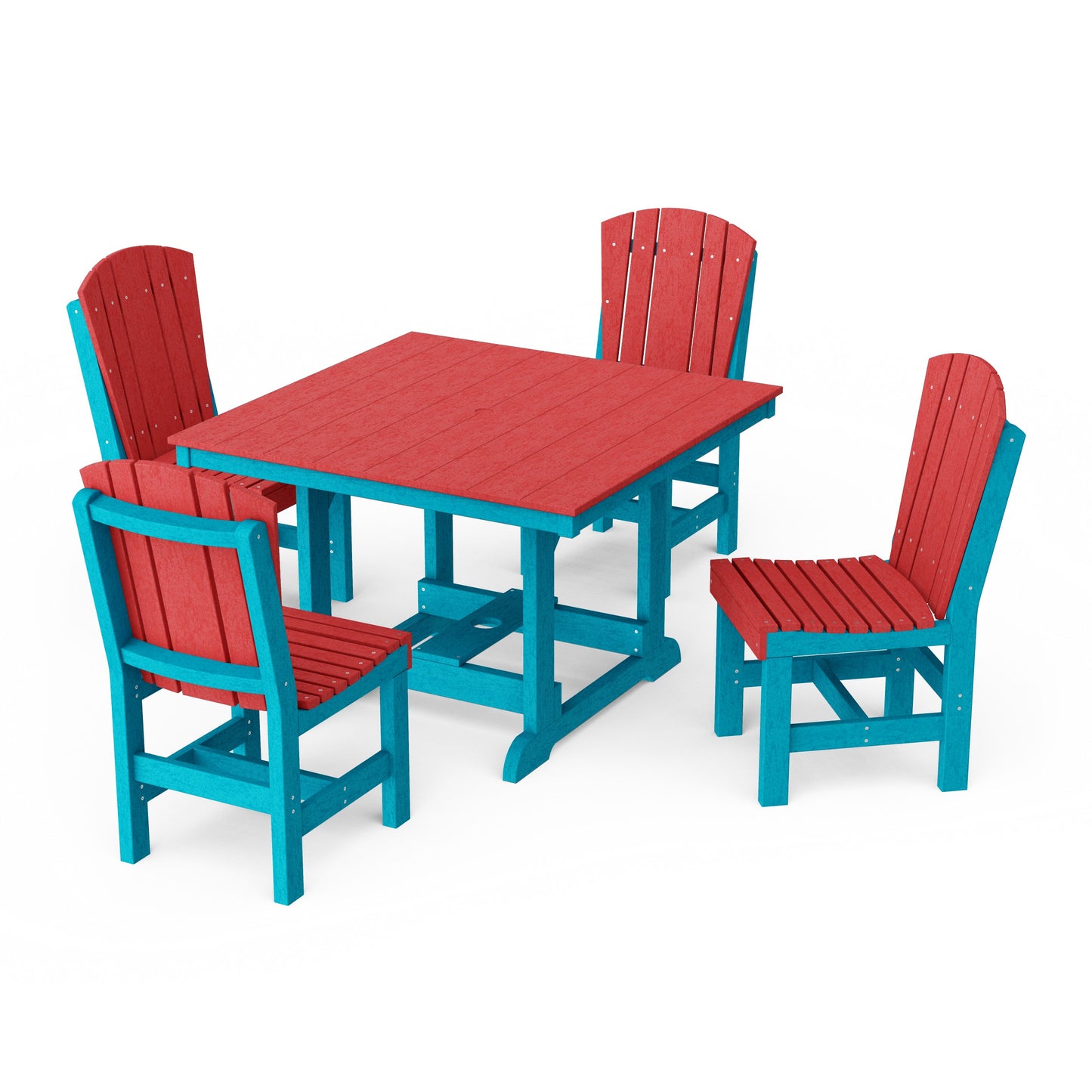 Heritage 5-Piece Side Chair Square Dining Set