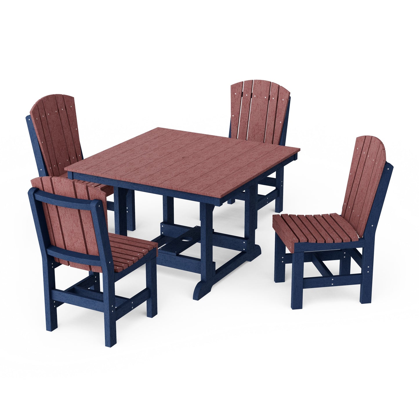 Heritage 5-Piece Side Chair Square Dining Set