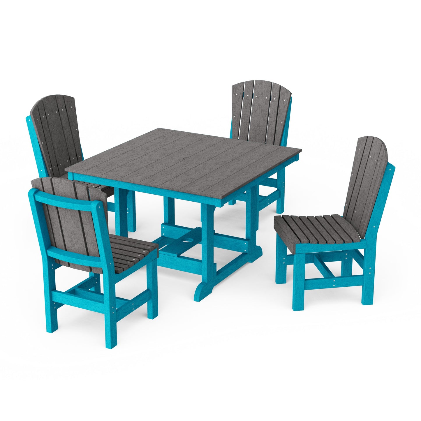 Heritage 5-Piece Side Chair Square Dining Set