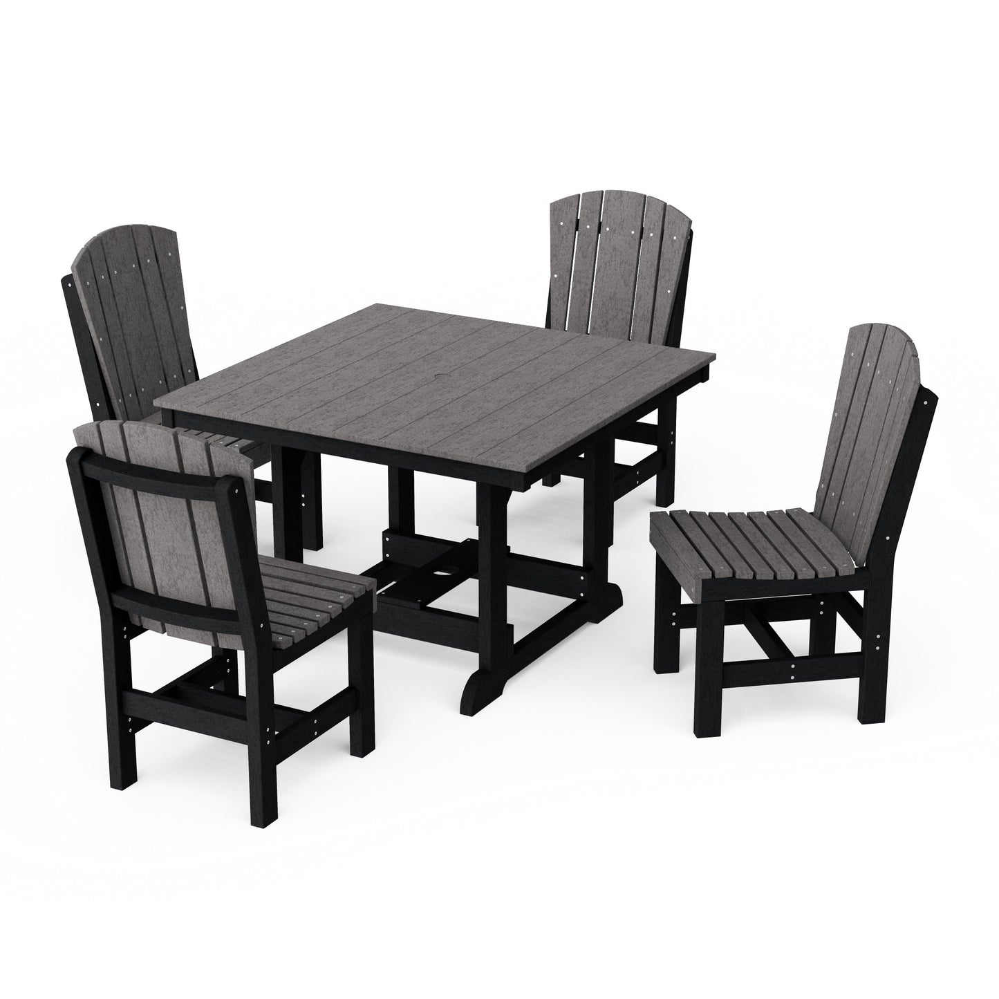 Heritage 5-Piece Side Chair Square Dining Set