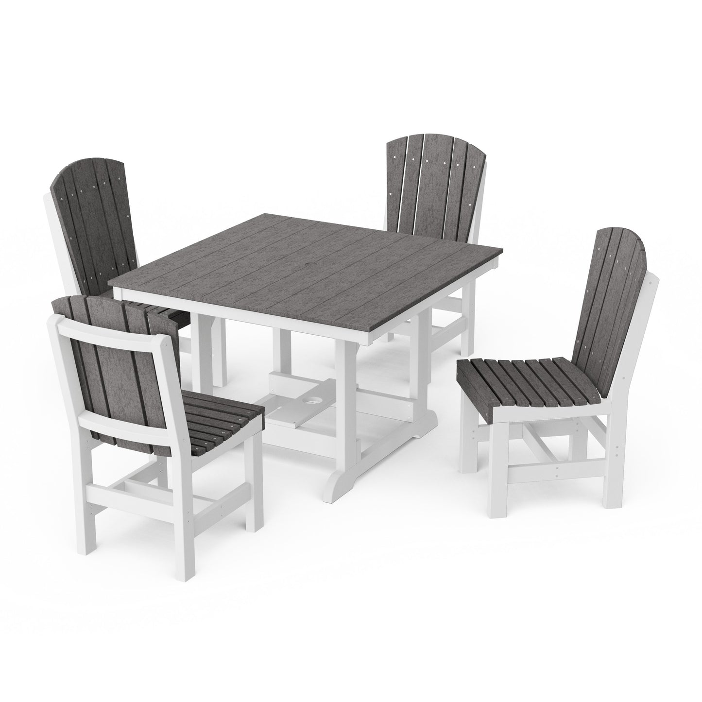 Heritage 5-Piece Side Chair Square Dining Set