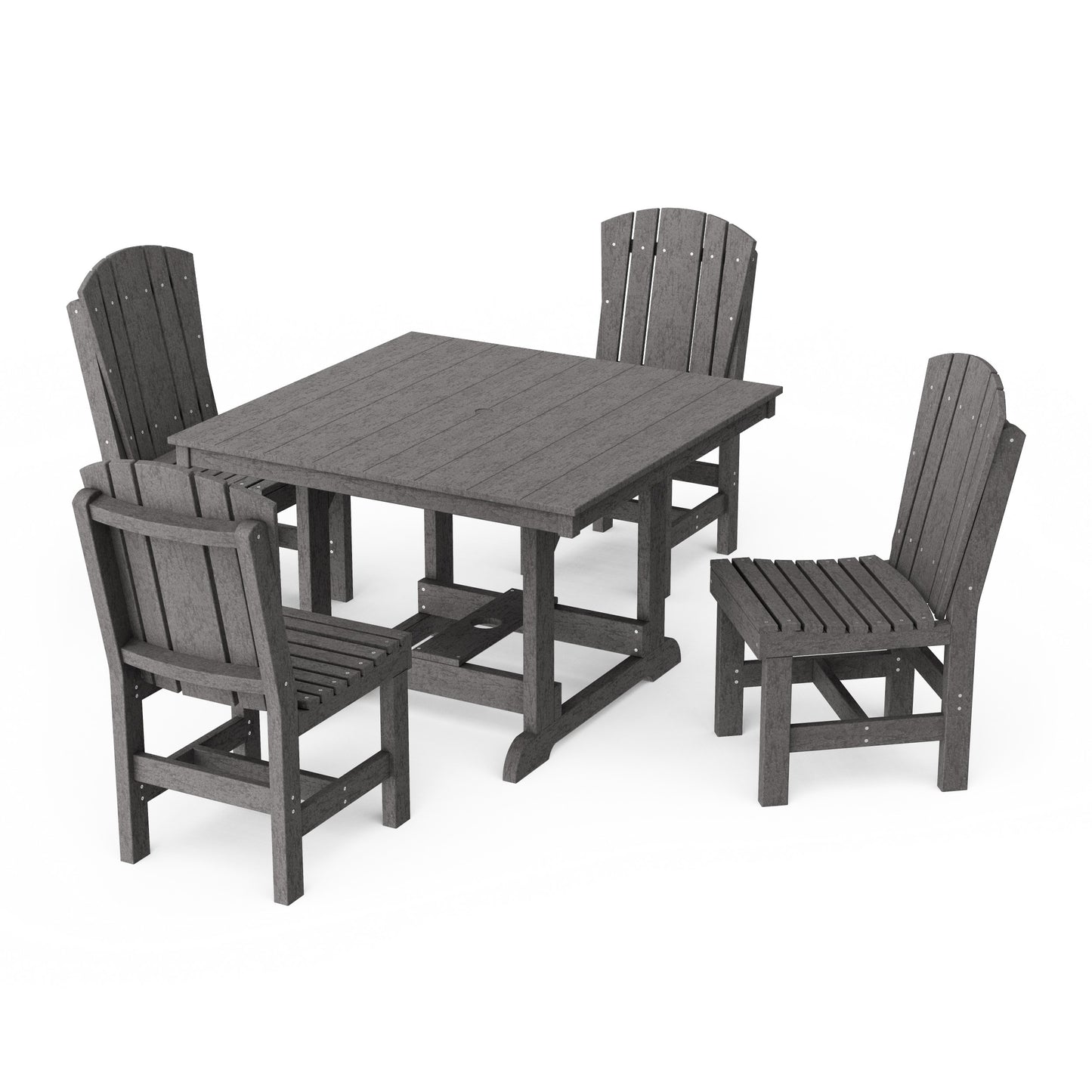 Heritage 5-Piece Side Chair Square Dining Set