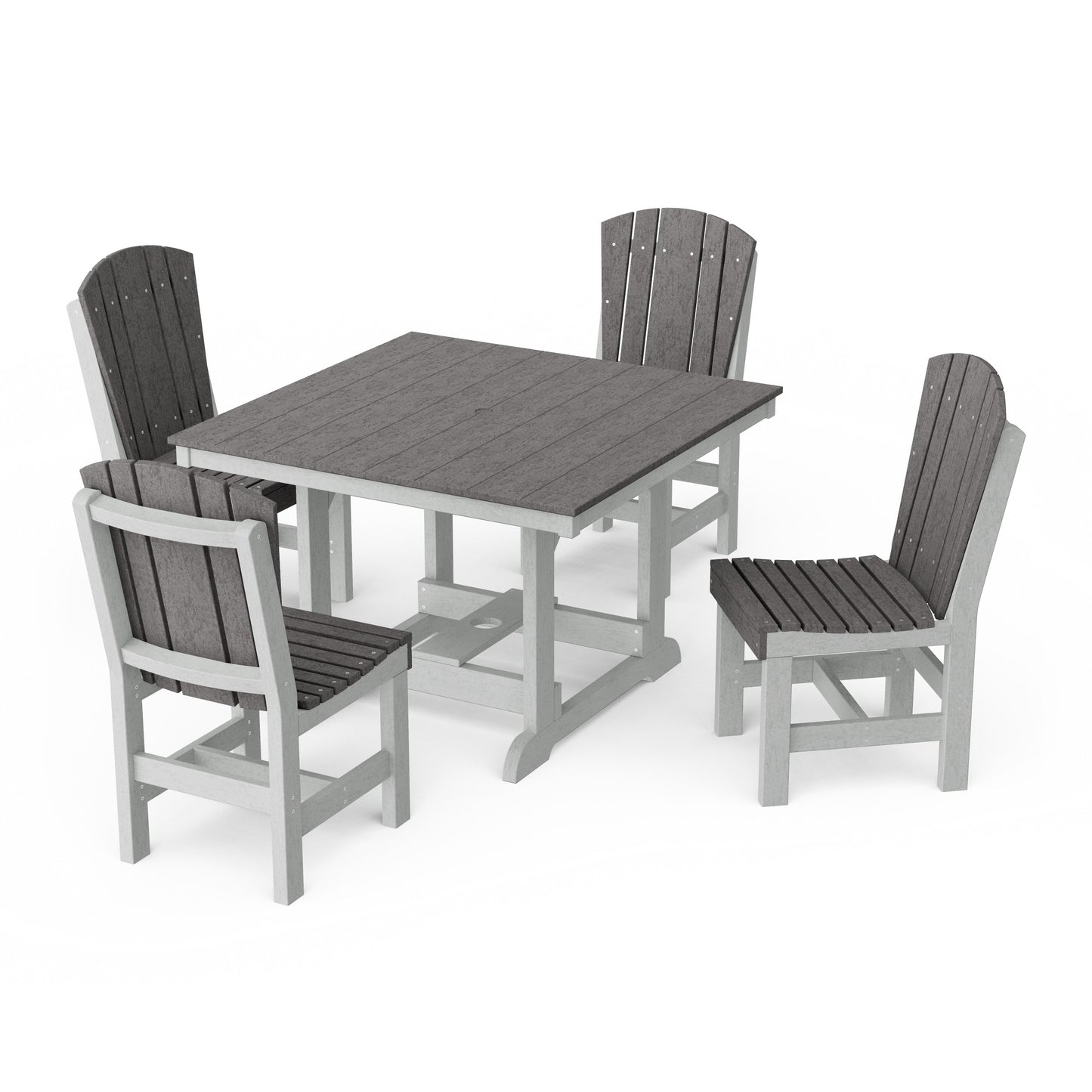 Heritage 5-Piece Side Chair Square Dining Set