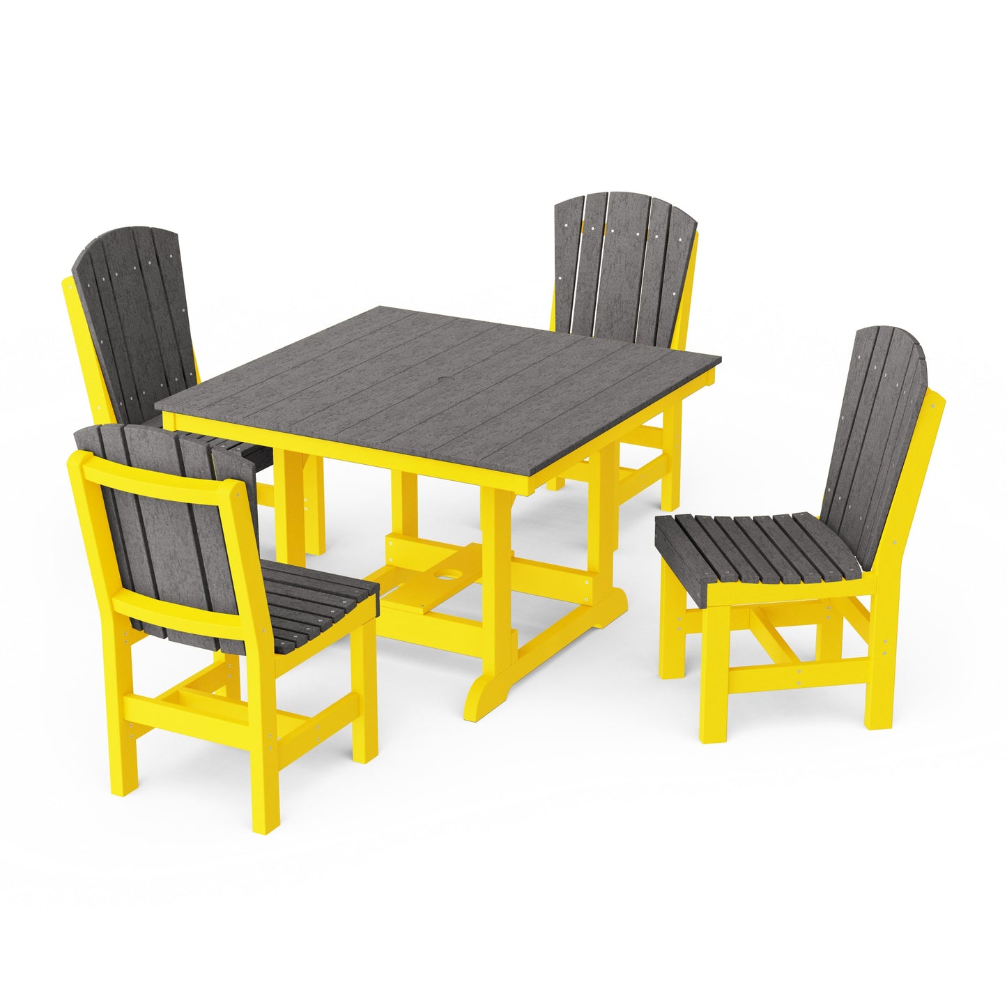 Heritage 5-Piece Side Chair Square Dining Set