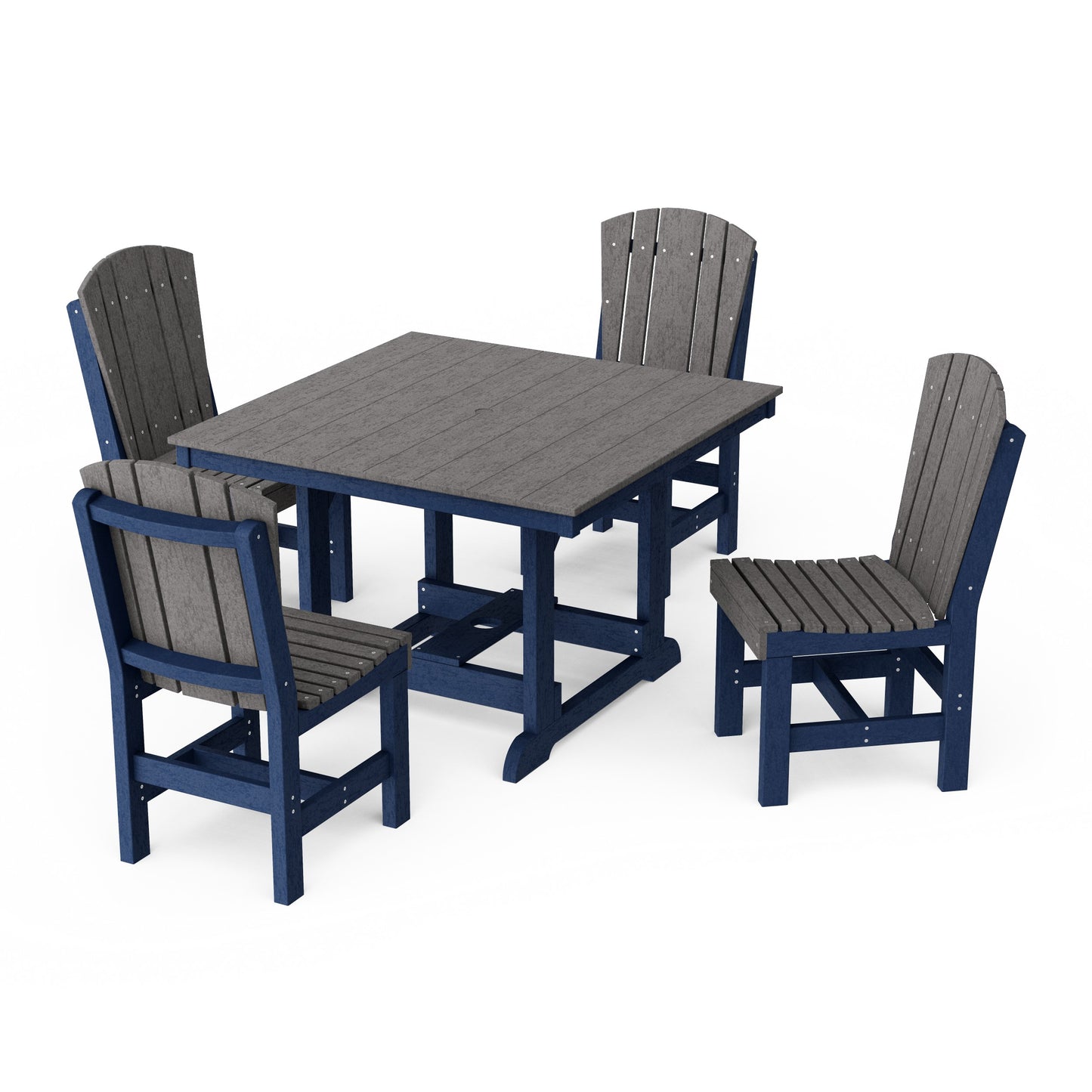 Heritage 5-Piece Side Chair Square Dining Set