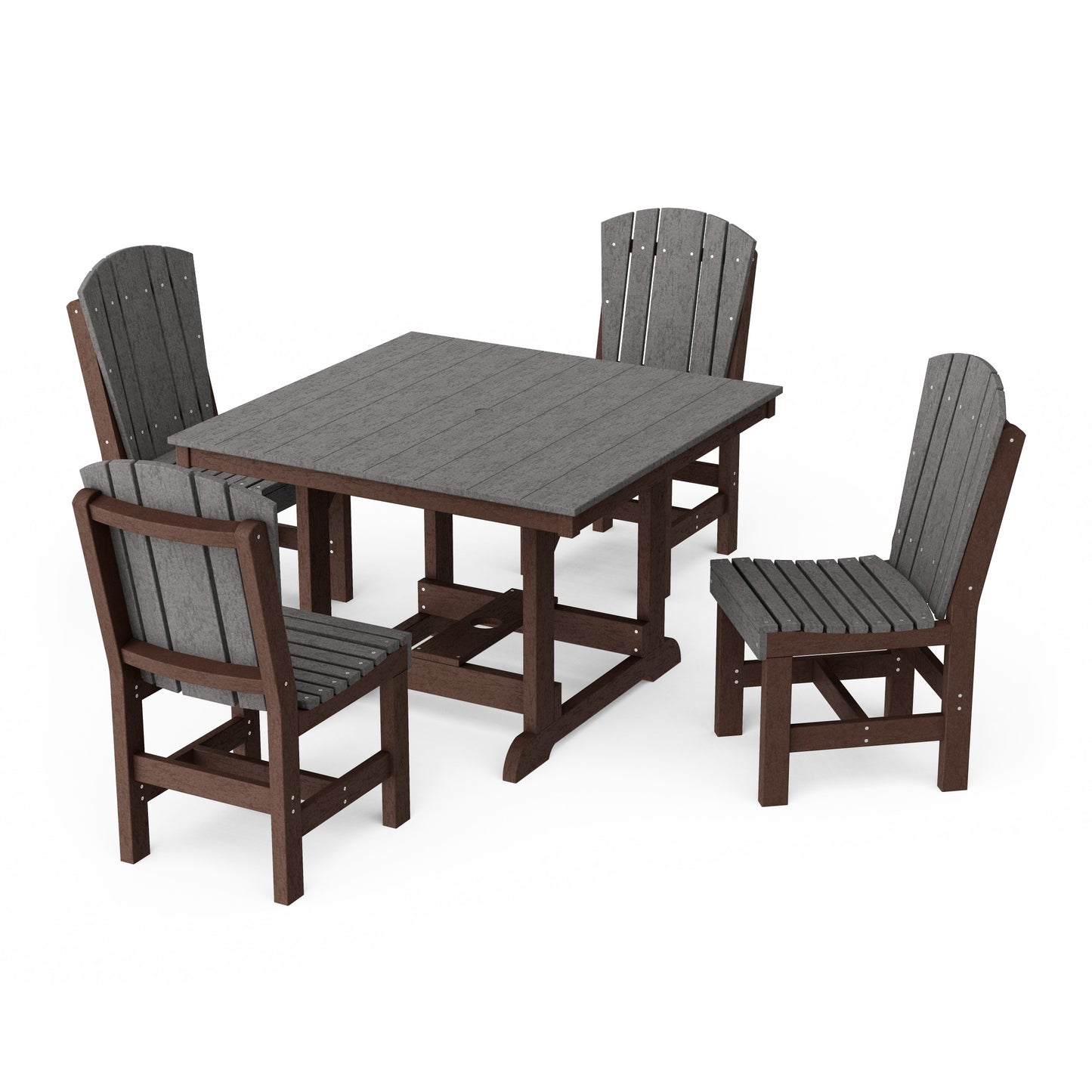 Heritage 5-Piece Side Chair Square Dining Set
