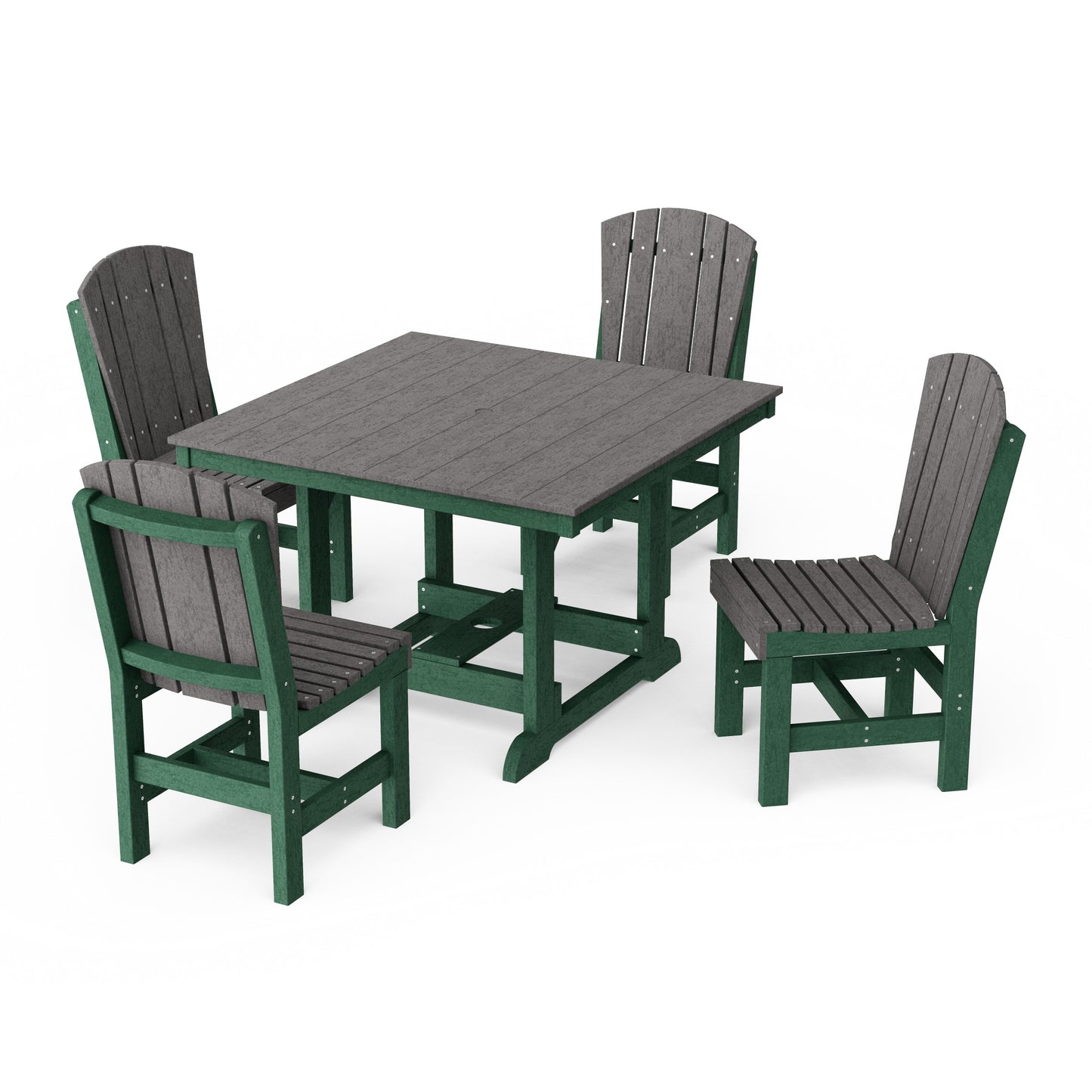 Heritage 5-Piece Side Chair Square Dining Set
