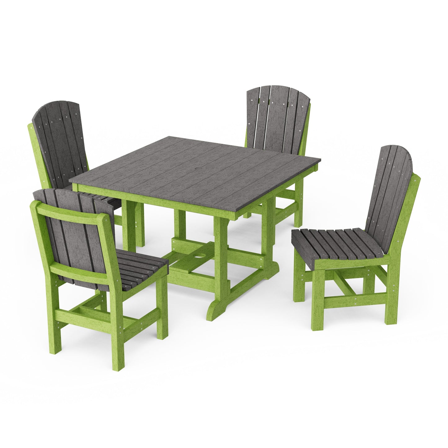 Heritage 5-Piece Side Chair Square Dining Set